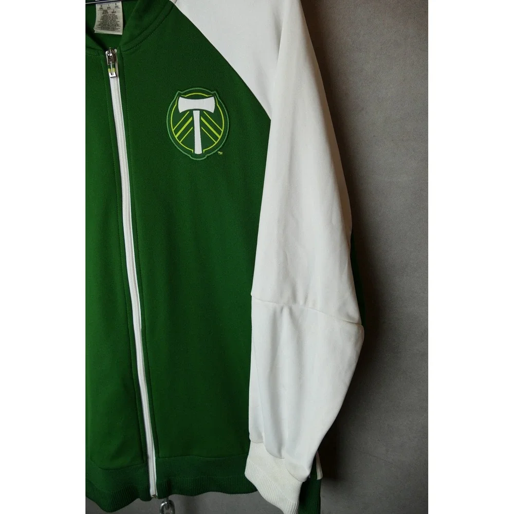 Adidas Portland Timbers Soccer Track‎ Jacket Green White Full Zip Mens 2XL